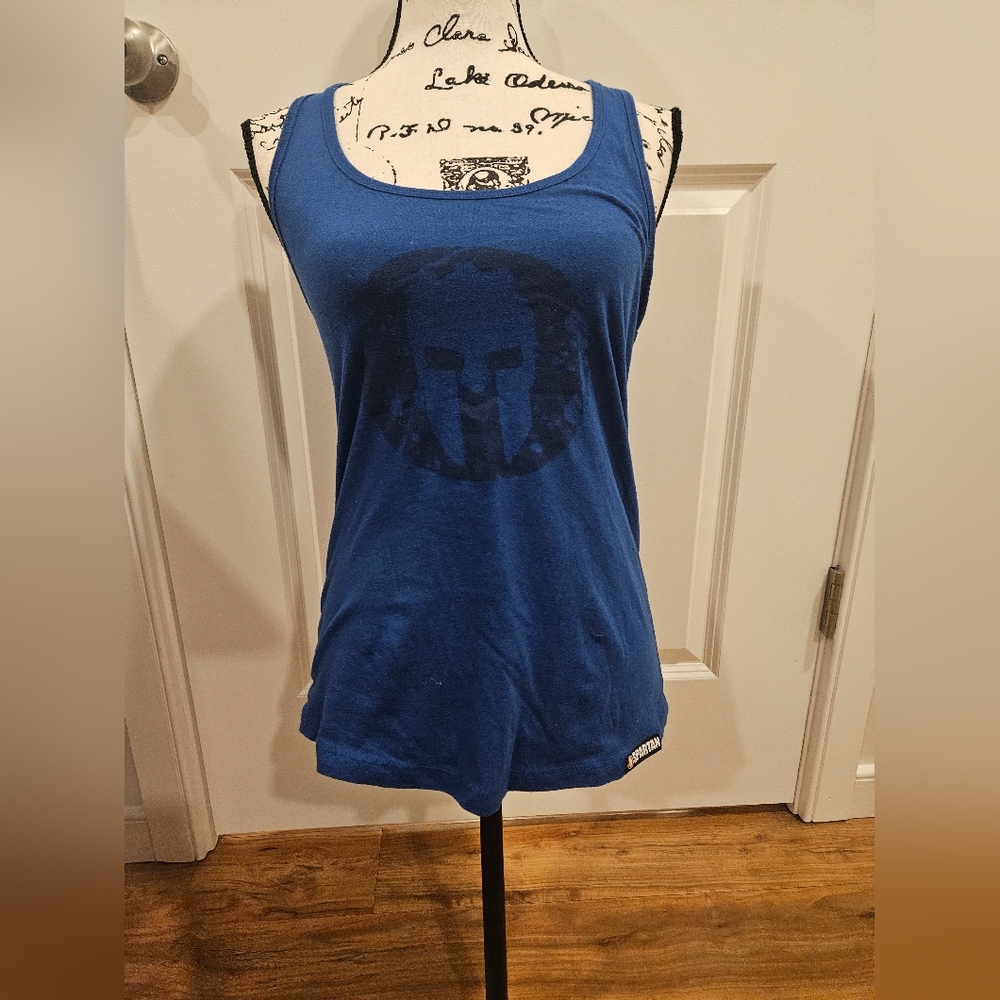 Blue Spartan Tank Top